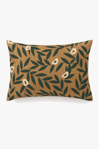 housse de coussin décorative motif feuilles de tournesol