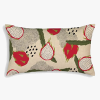 housse de coussin décorative motif feuilles de tournesol