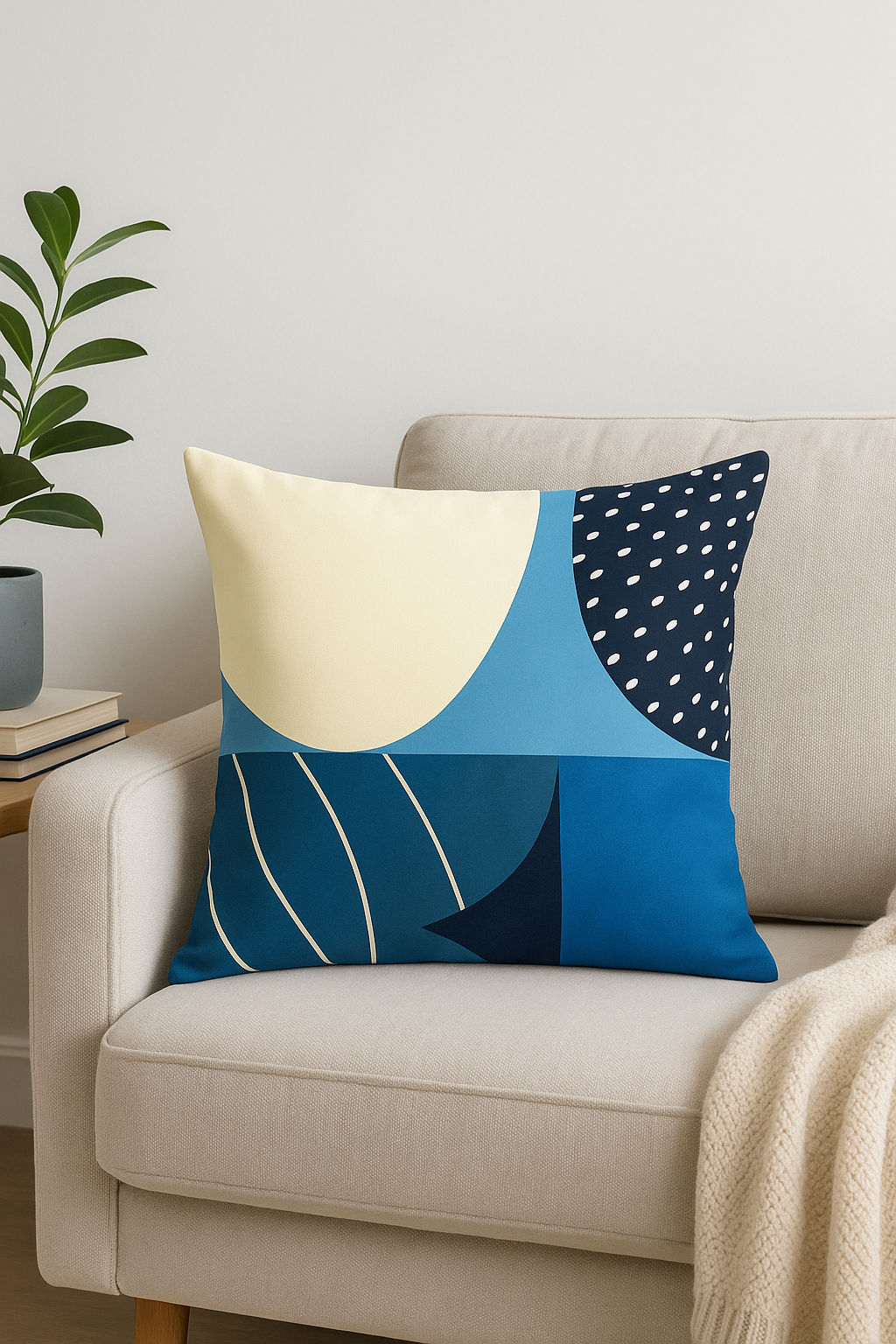 housse de coussin décorative abstraite nordique pour le salon - vue 3 sur 2