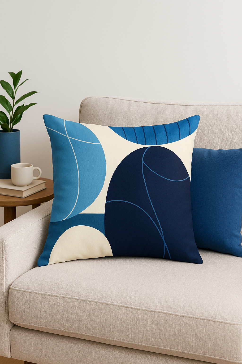 housse de coussin décorative abstraite style nordique pour salon - vue 3 sur 2