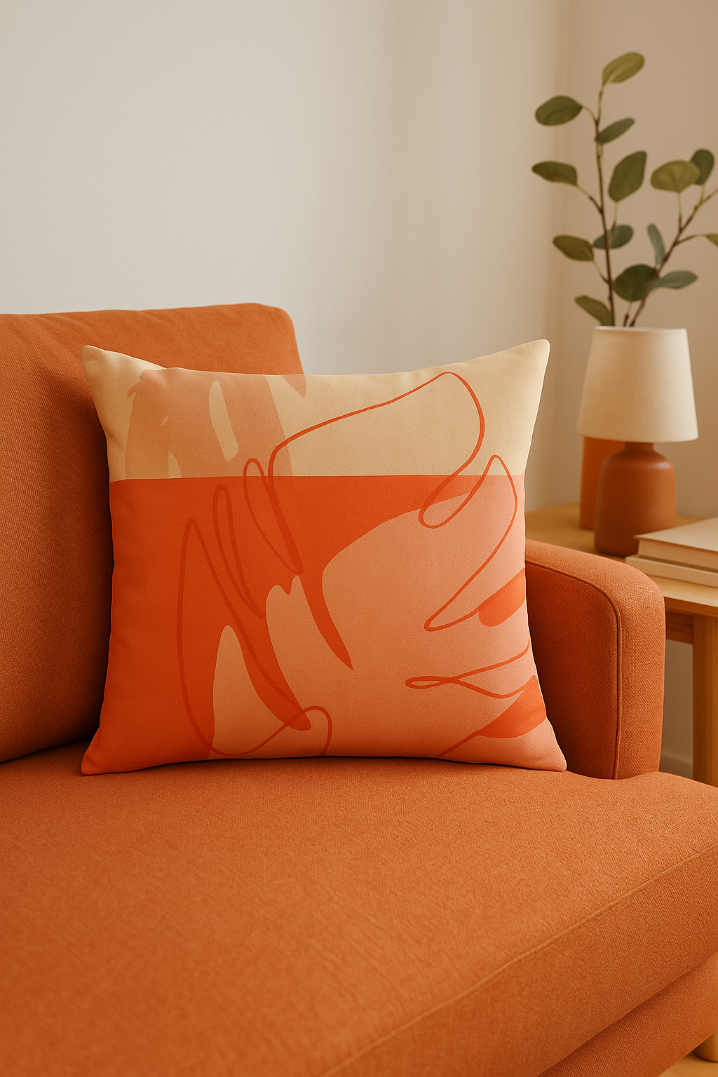 housse de coussin décorative abstraite style nordique pour salon - vue 3 sur 2