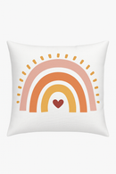 housse de coussin décorative arc-en-ciel et géométrique