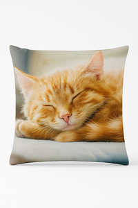 housse de coussin décorative avec motif chat mignon
