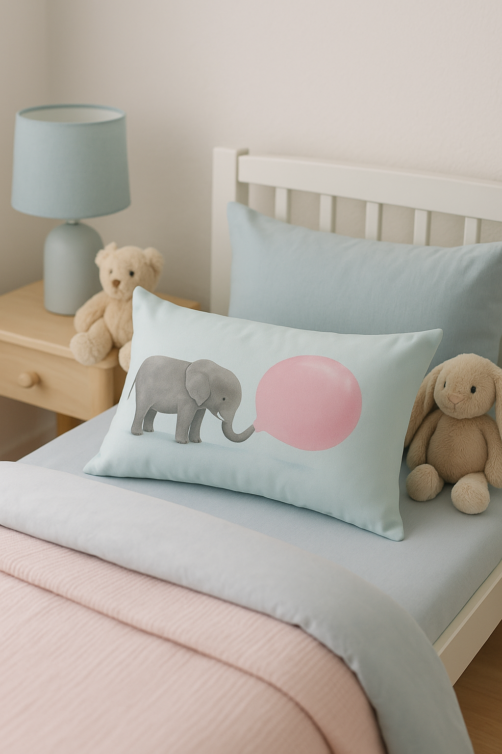 housse de coussin décorative avec motifs de petits animaux - vue 3 sur 2