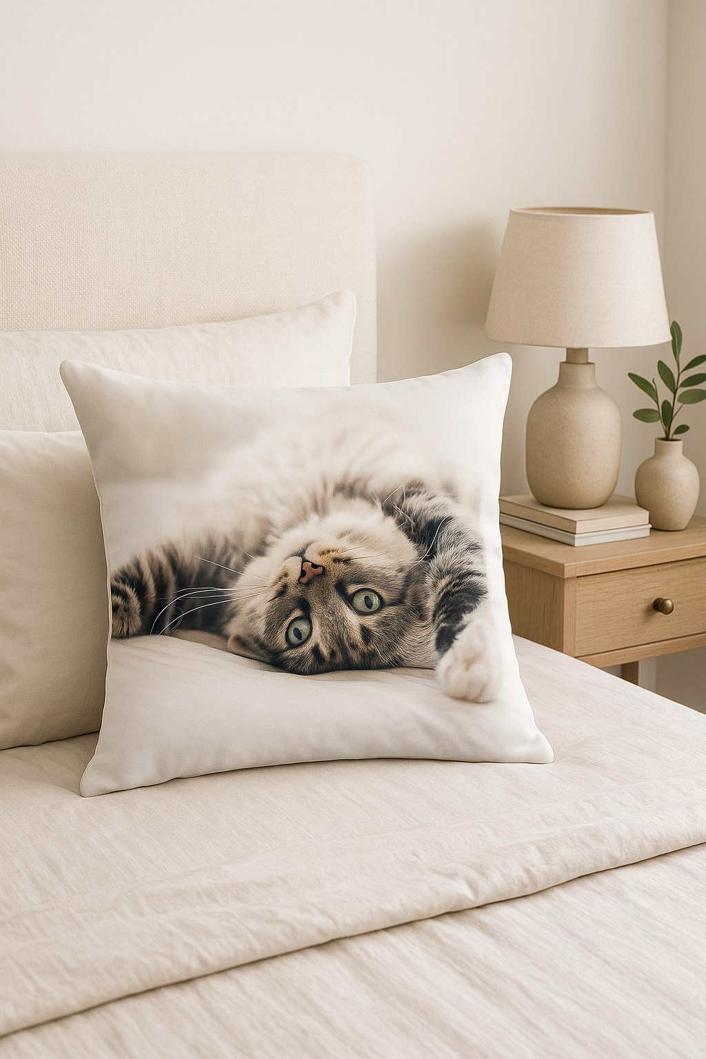 housse de coussin décorative chat mignon pour intérieur