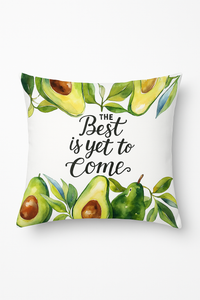 housse de coussin décorative fruits d'été citron orange fraise pastèque