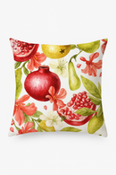 housse de coussin décorative fruits d'été citron orange fraise pastèque