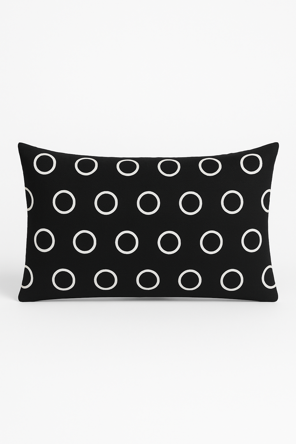 housse de coussin décorative géométrique noir et blanc