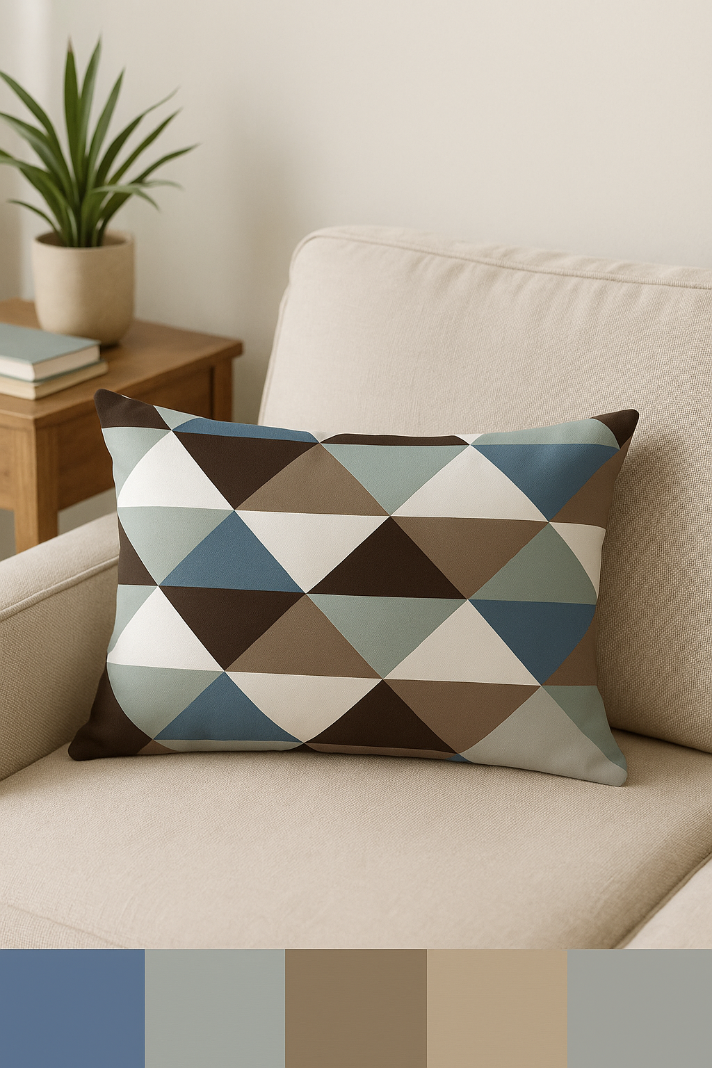 housse de coussin décorative géométrique noir et jaune 30 x 50 cm - vue 3 sur 2