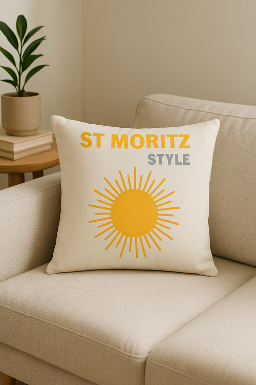 housse de coussin décorative luxe motif citron abstrait - vue 2 sur 2