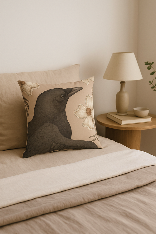 housse de coussin décorative motif animaux colorés et ludiques