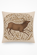 housse de coussin décorative motif animaux colorés pour intérieur
