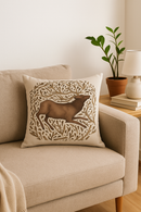 housse de coussin décorative motif animaux colorés pour intérieur