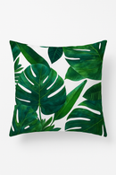 housse de coussin décorative motif cactus et plantes tropicales