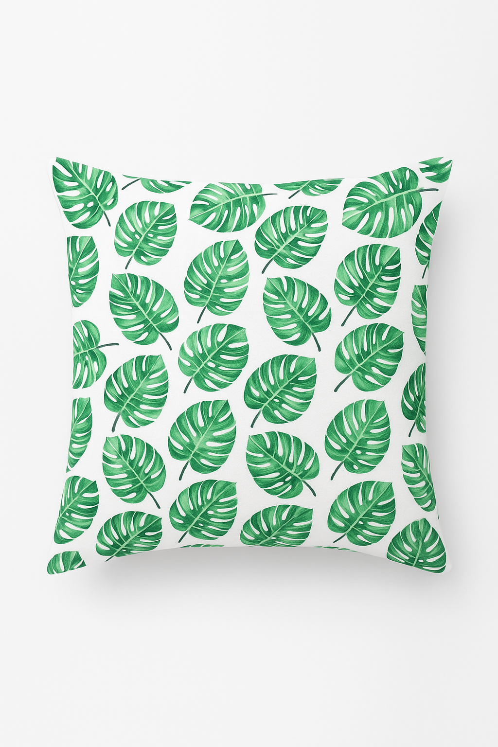 housse de coussin décorative motif cactus et plantes tropicales