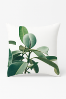 housse de coussin décorative motif cactus et plantes tropicales