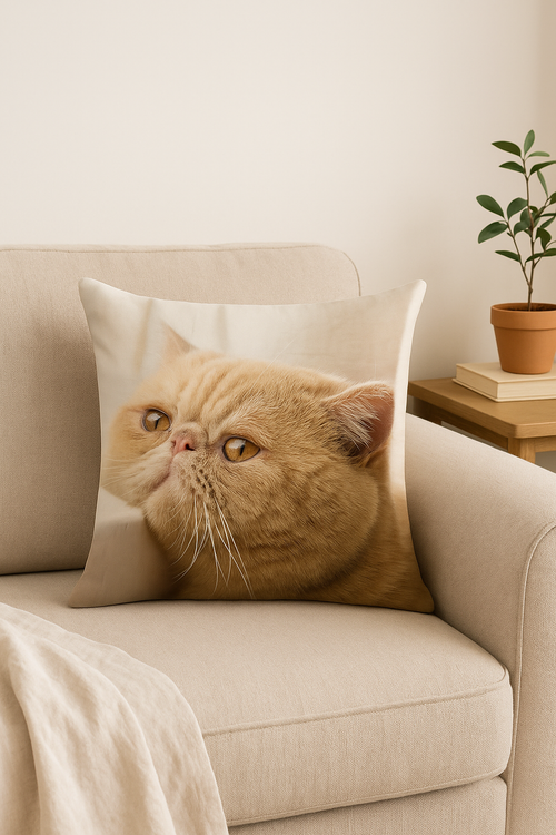 housse de coussin décorative motif chat mignon pour intérieur