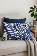 housse de coussin décorative motif feuilles tropicales vertes 30x50 cm