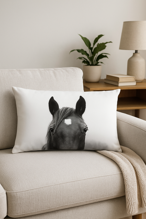 housse de coussin décorative motif petits animaux chiot chat