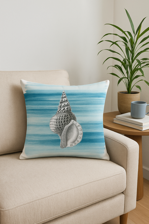 housse de coussin décorative motif tortue marine pour canapé