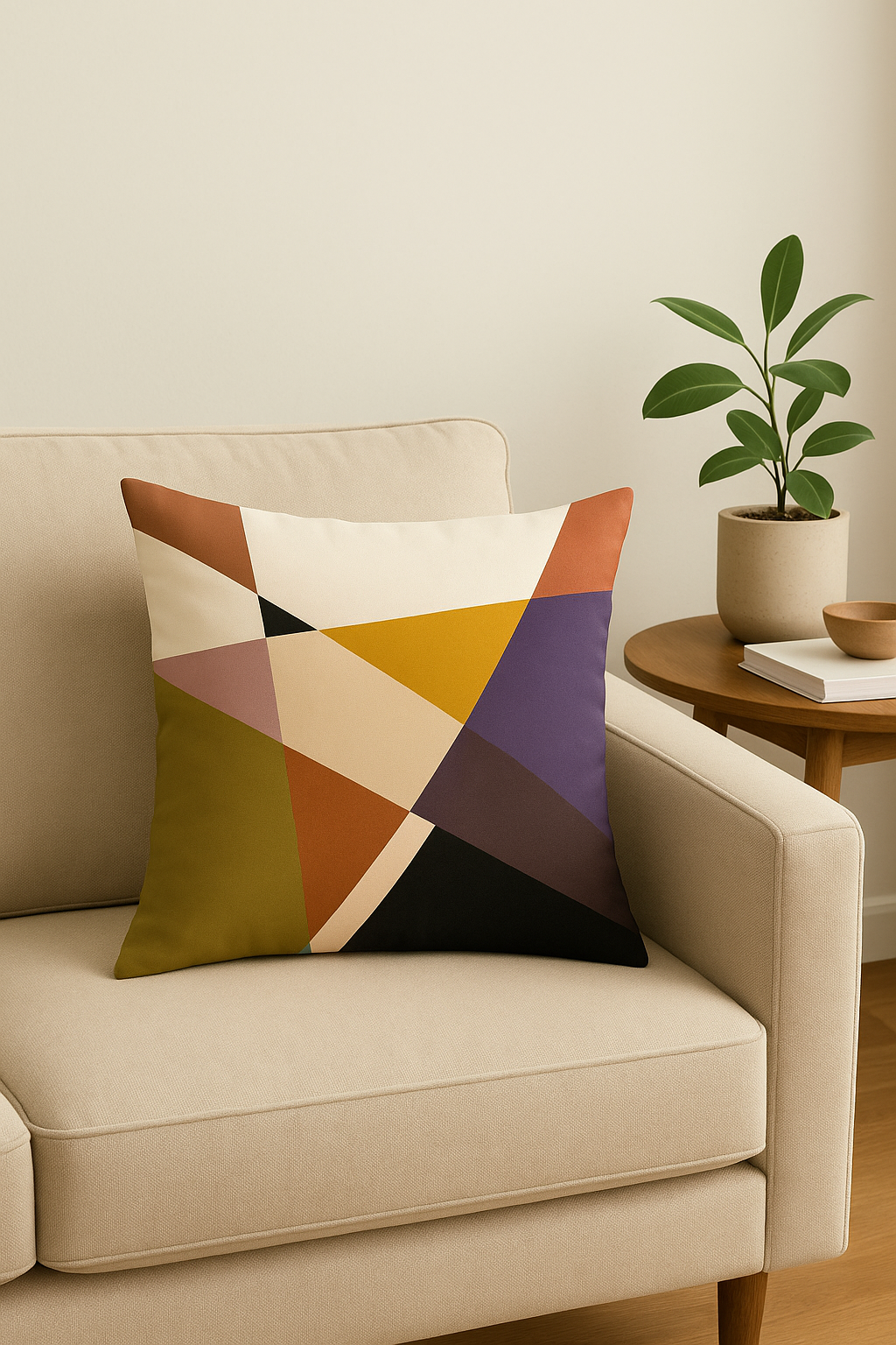 housse de coussin décorative nordique abstraite pour salon - vue 3 sur 2