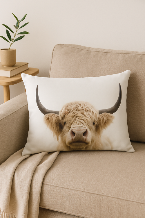 housse de coussin décorative petits animaux chiot chat - vue 2 sur 2