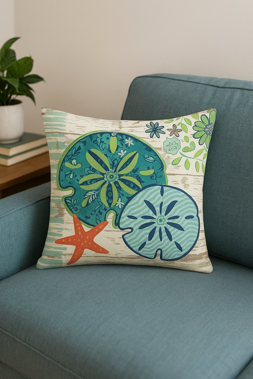 housse de coussin décorative tortue marine motif animal
