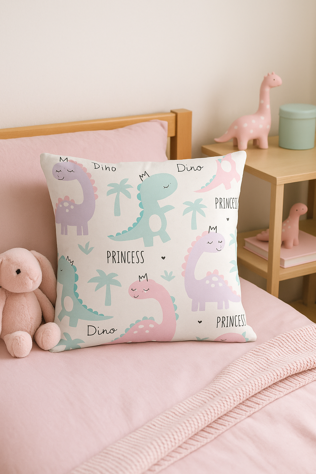housse de coussin dinosaure mignon pour décoration intérieure élégante
