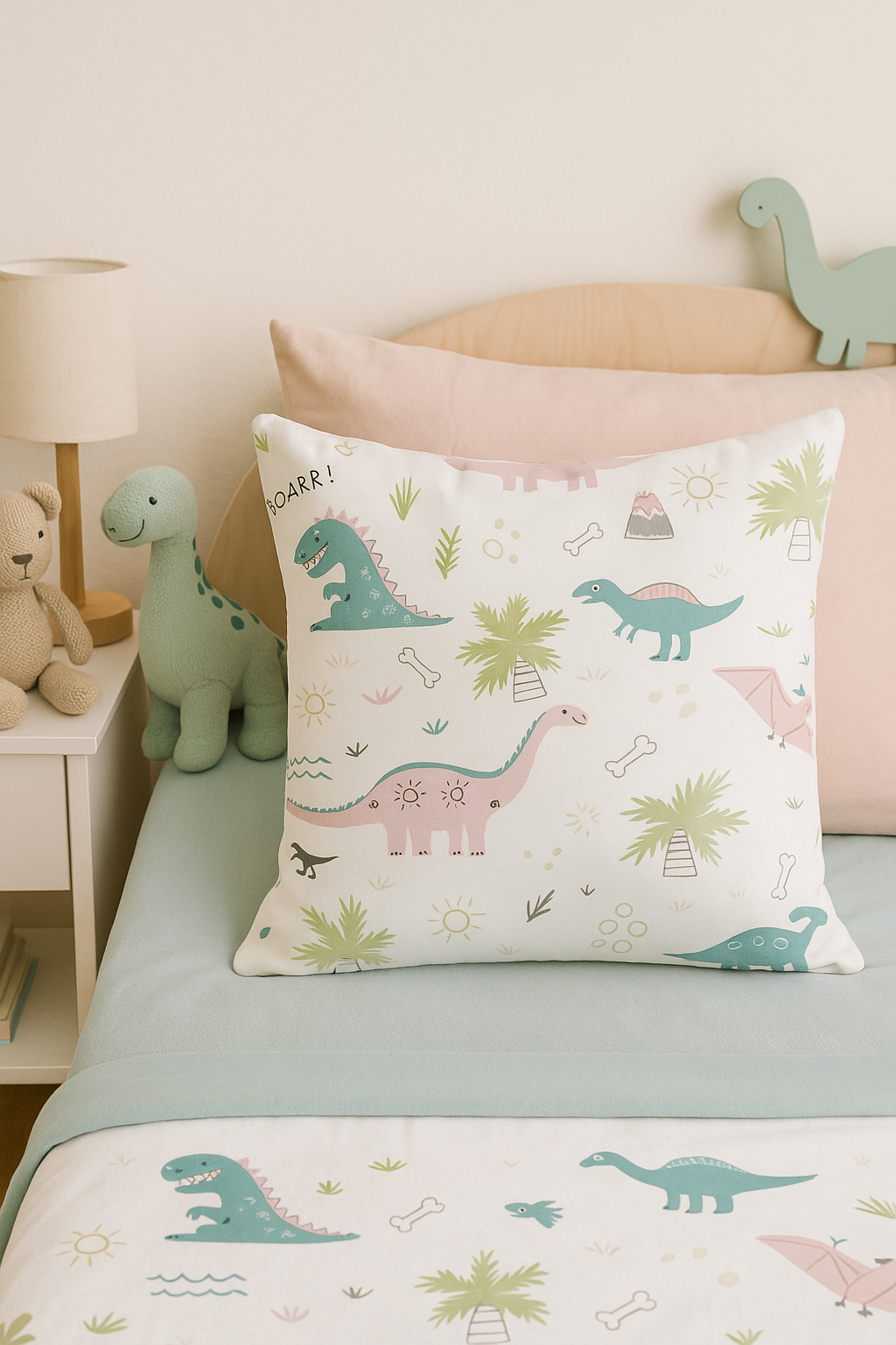 housse de coussin dinosaure mignon pour décoration intérieure élégante - vue 3 sur 2