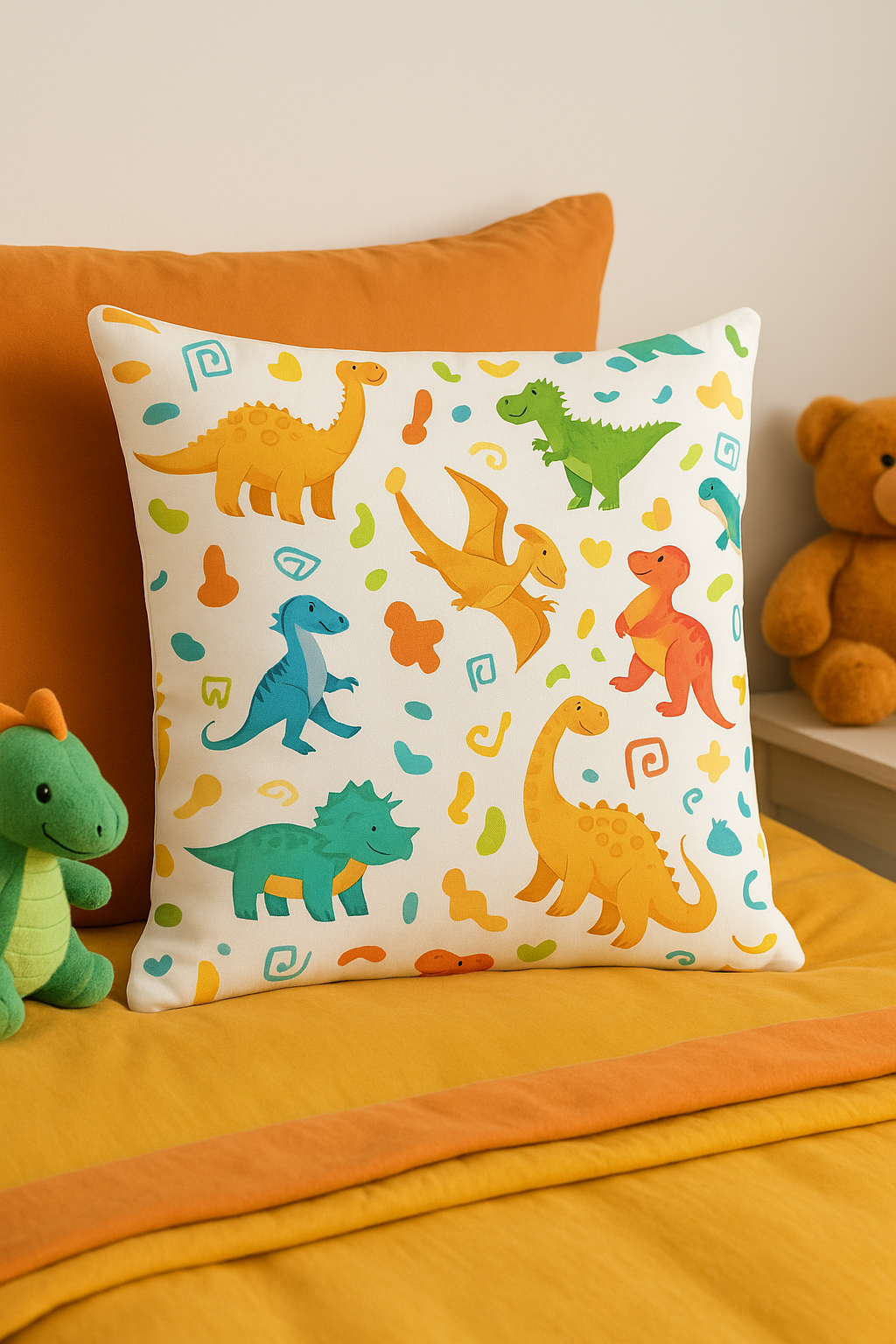 housse de coussin dinosaure motif mignon pour la maison - vue 3 sur 2