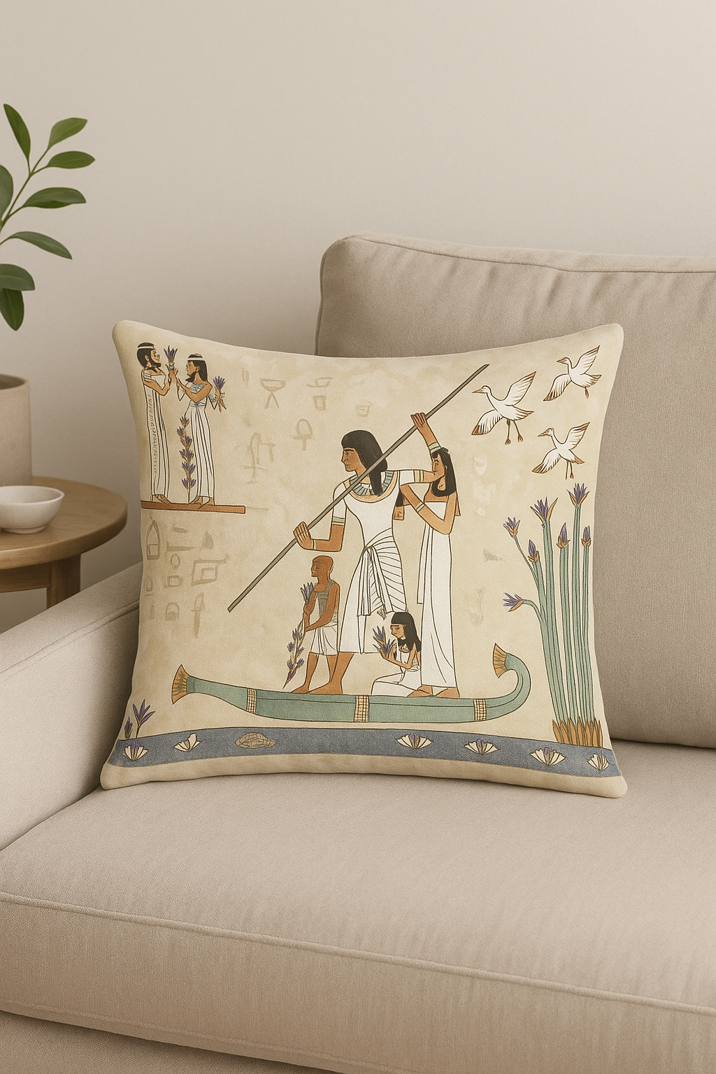 housse de coussin égyptienne décorative pour canapé et salon - vue 3 sur 2