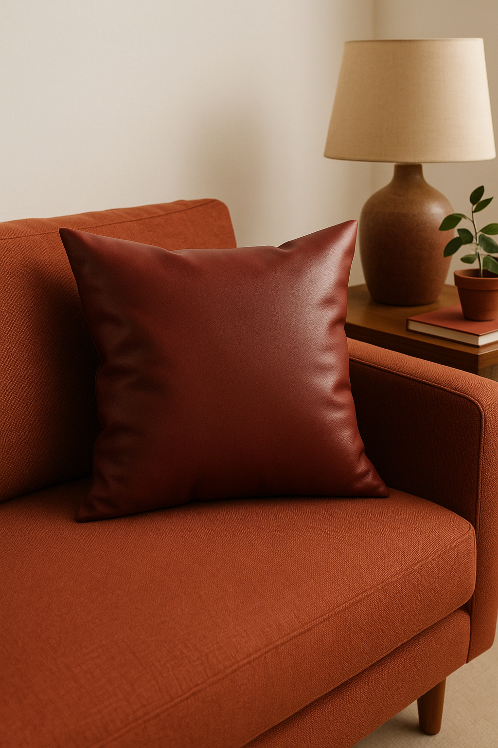 housse de coussin en similicuir pour canapé décoration élégante