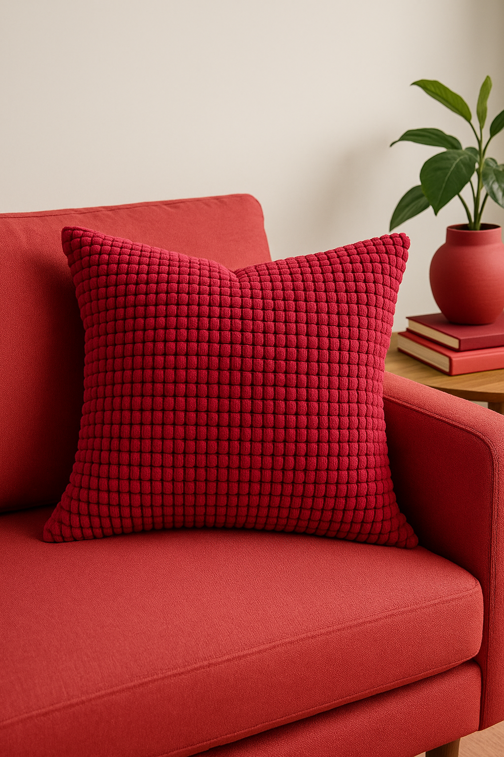 housse de coussin en velours côtelé coloris uni 40 à 70 cm