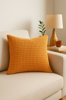 housse de coussin en velours côtelé décoratif pour canapé ou lit