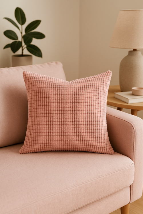 housse de coussin en velours côtelé décoratif pour canapé ou lit - vue 2 sur 2
