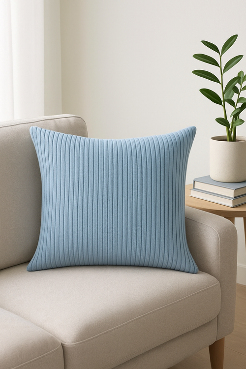housse de coussin en velours côtelé rayé 45-60 cm