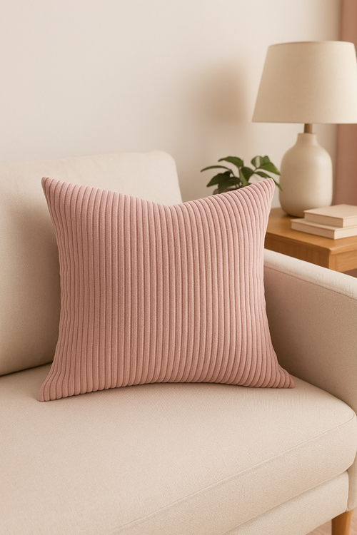 housse de coussin en velours côtelé rayé plusieurs tailles disponibles