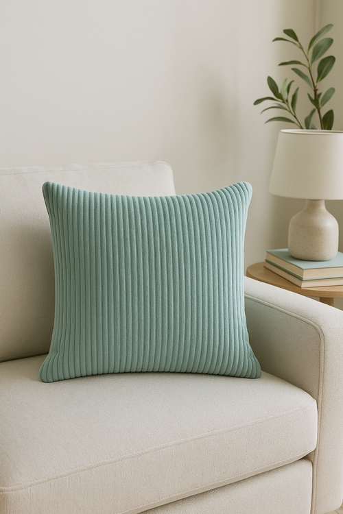 housse de coussin en velours côtelé rayé plusieurs tailles disponibles