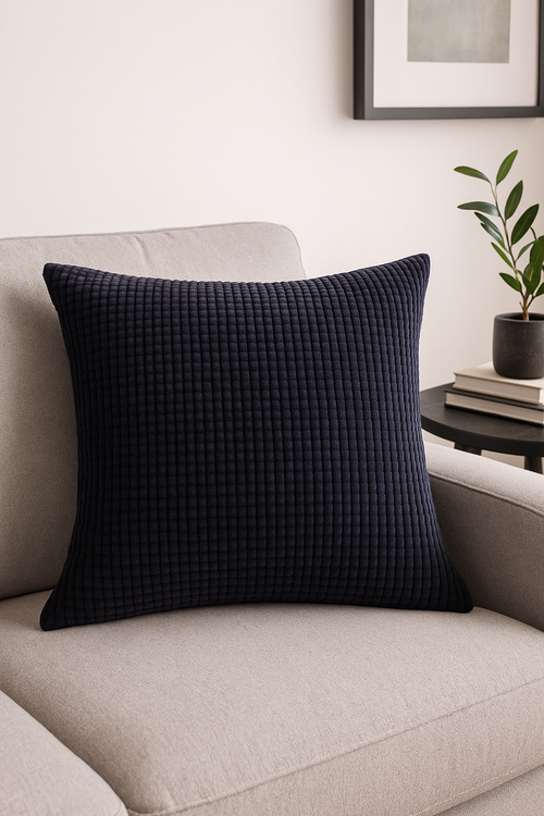 housse de coussin en velours côtelé uni 30x45 35x50 40x60 cm - vue 2 sur 2