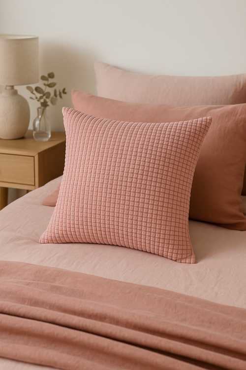 housse de coussin en velours côtelé uni 40 à 70 cm