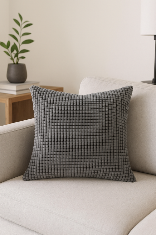 housse de coussin en velours côtelé unie 30x45 35x50 40x60 cm