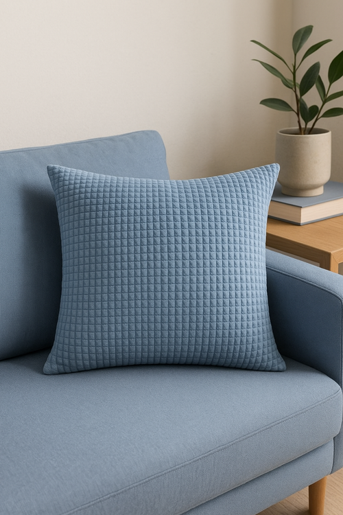 housse de coussin en velours côtelé unie 40 à 70 cm - vue 2 sur 2