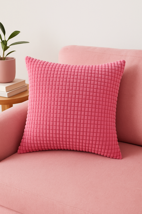 housse de coussin en velours grain de maïs grande taille décorative - vue 2 sur 2