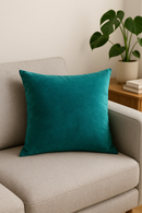 housse de coussin en velours hollandais couleur unie sur mesure