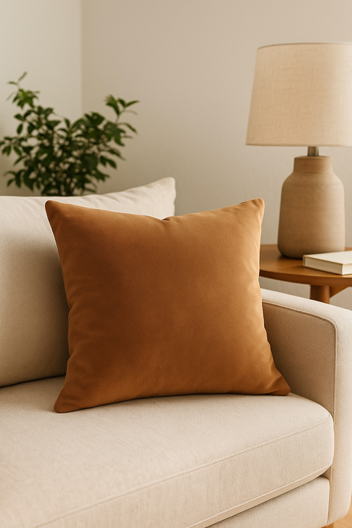housse de coussin en velours personnalisable 25 couleurs différentes