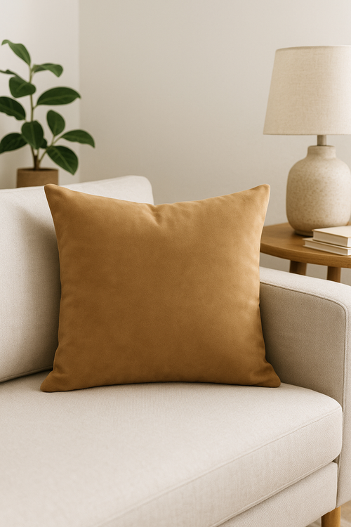 housse de coussin en velours sur mesure couleur unie 40 à 60 cm - vue 2 sur 2