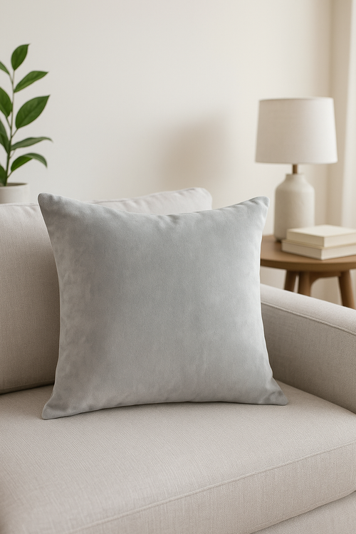 housse de coussin en velours sur mesure couleur unie 40 à 60 cm - vue 2 sur 2