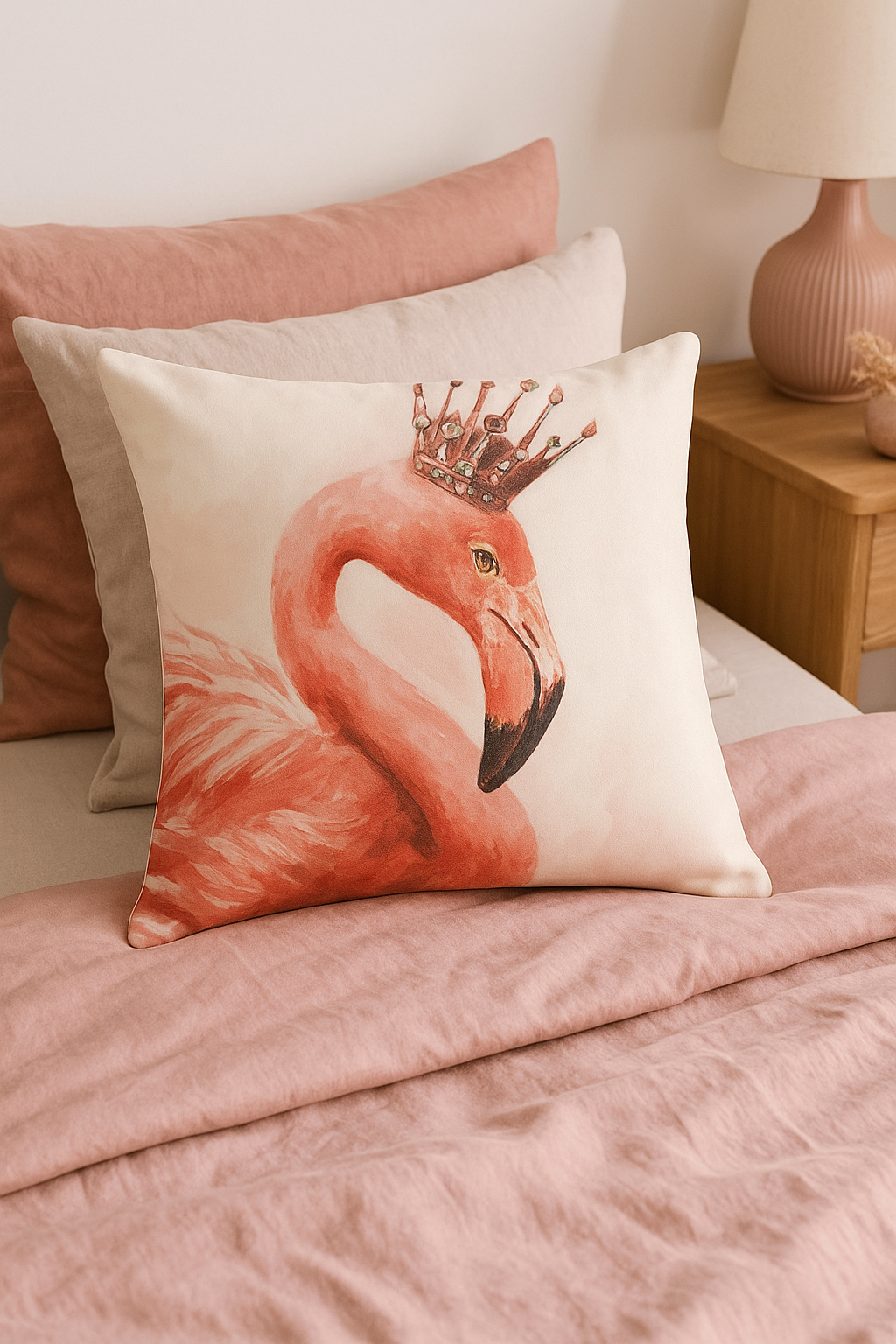 housse de coussin flamant rose tropical 45 cm créatif pour canapé - vue 3 sur 2