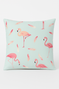 housse de coussin flamant rose tropical 45 cm créatif pour canapé