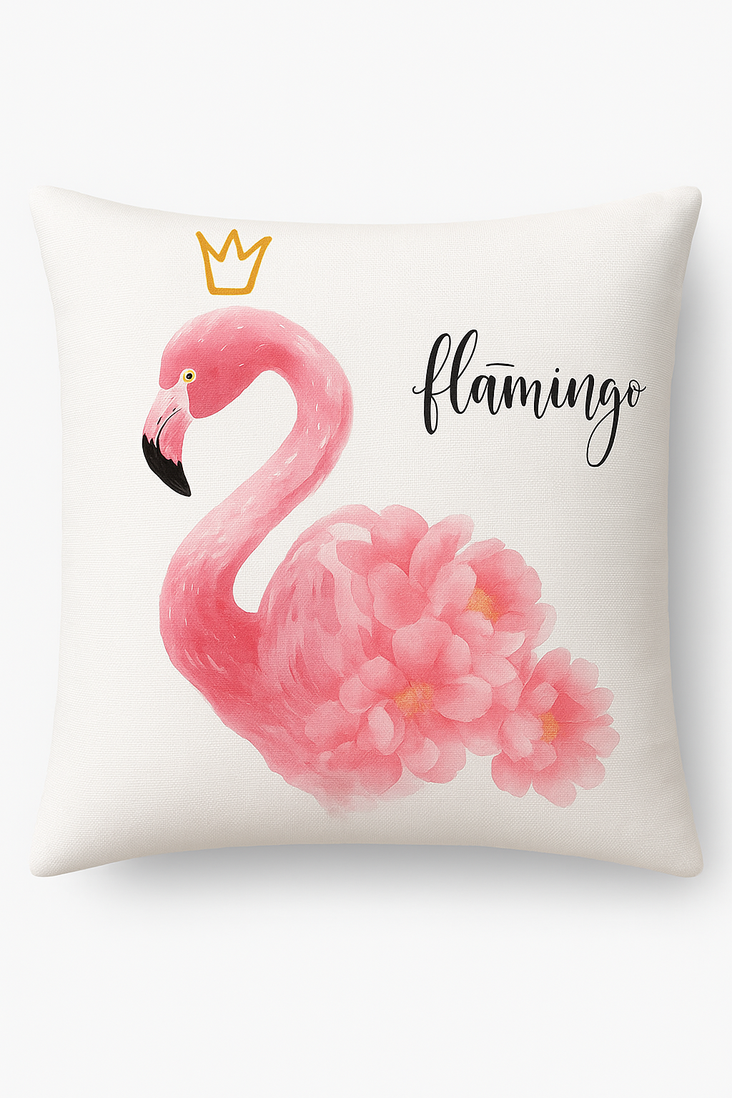 housse de coussin flamant rose tropical 45 cm x 45 cm décoratif